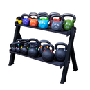 Body-Solid 2-Tier Dumbbell & Kettlebell Rack - GDKR100B