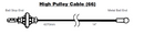 Body-Solid G3S - High pulley cable (