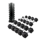 Body-Solid Hexagonal Dumbbell Set from 1 to 10 kg with Rack - HEXDU-SETREK